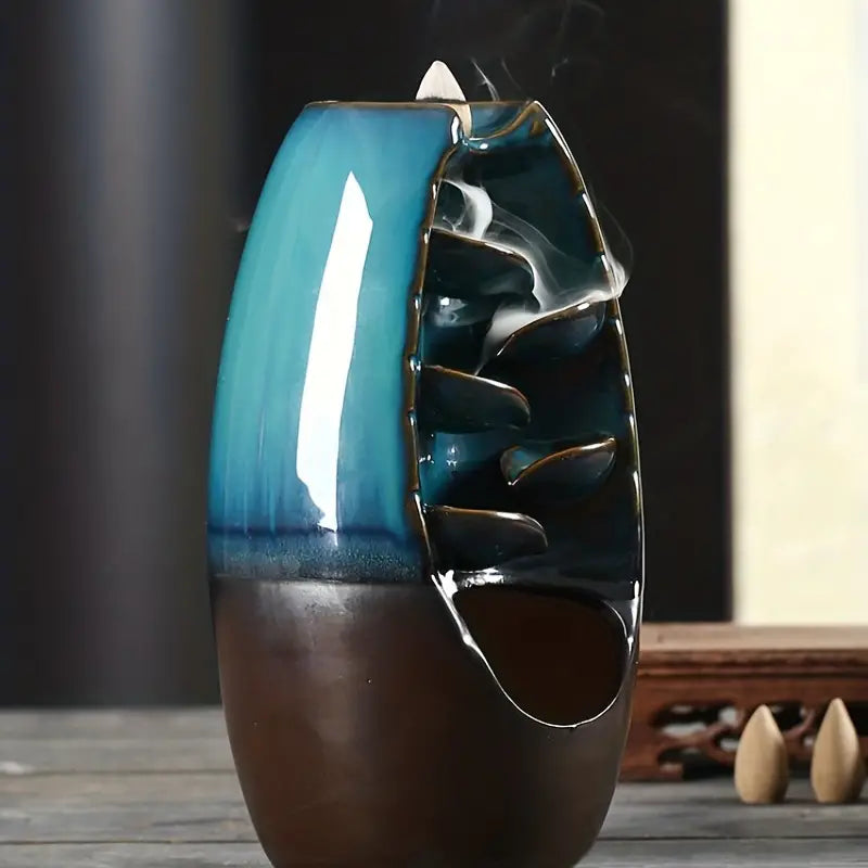 Ceramic Waterfall Incense Holder