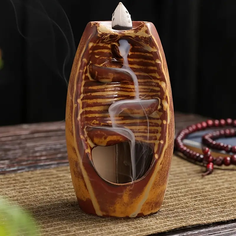 Ceramic Waterfall Incense Holder