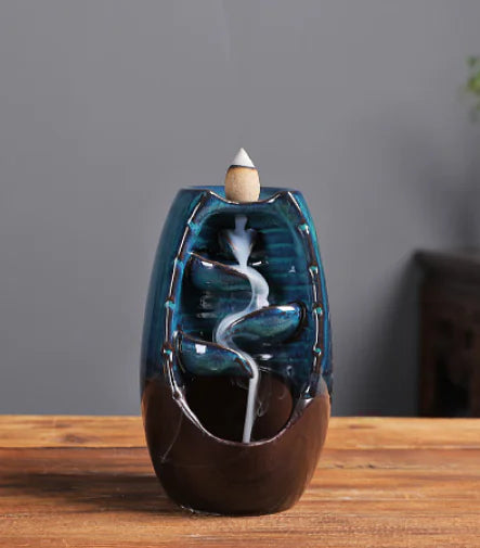 Ceramic Waterfall Incense Holder