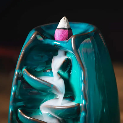 Ceramic Waterfall Incense Holder